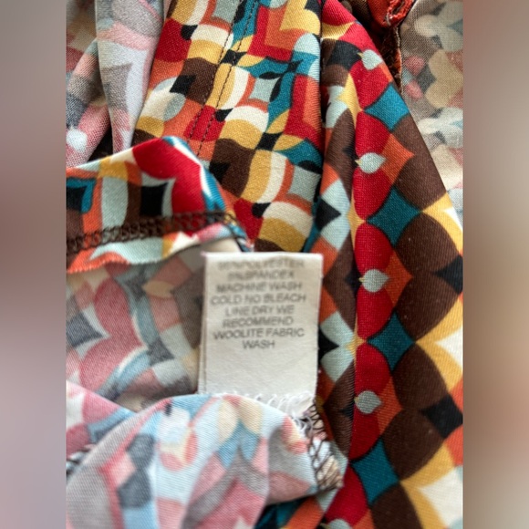 Vintage Midi Dress Hot Kiss Retro Psychedelic Heart Print With Ruffle Straps M - Picture 13 of 14